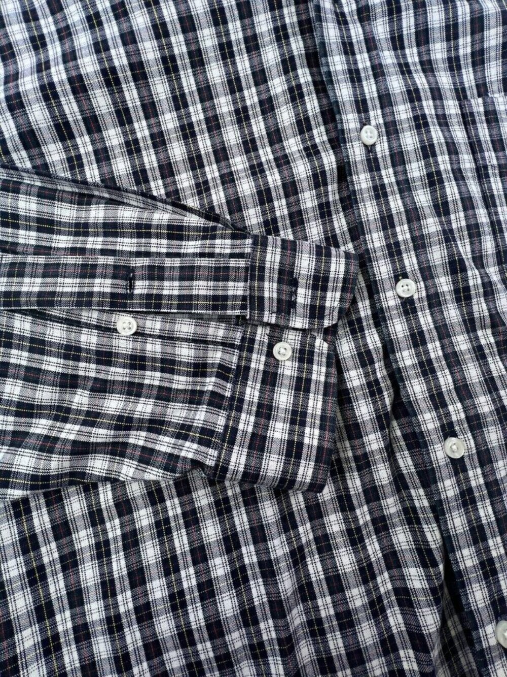 Ralph Lauren Mens Big Shirt 100% Cotton White Blue Plaid Button Up Shirt XL - Picture 7 of 10